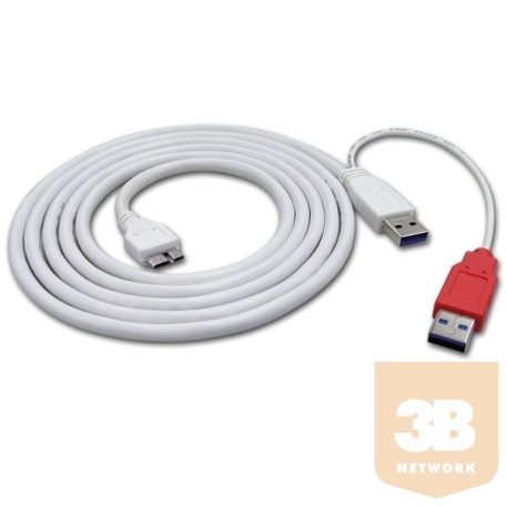 ROLINE kábel USB 3.0 A x2 - Micro USB B 1,8m