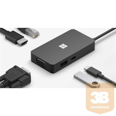 Microsoft USB-C Travel Hub, fekete