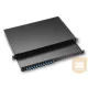 AMP 19" SC optikai panel, 6db duplex MM toldóval (300mm fiókos) fekete (2-1206138-4)