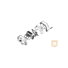   AMP Cat.6 STP "Floor" 2xRJ-45 padlóaljzat kit, 50x50mm előlap, fehér vagy bézs (2-336539-1)