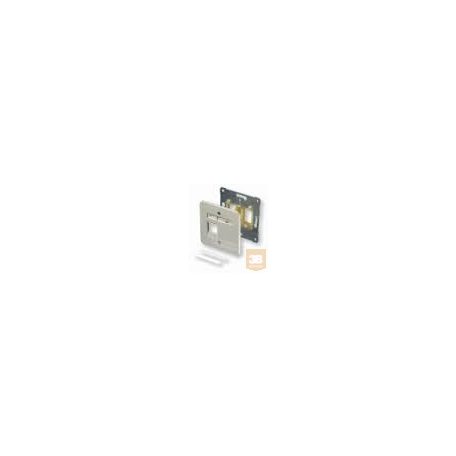 AMP DIN szimpla előlap - egyenes, 80x80, SL hellyel, fehér vagy bézs (2-966223-1)