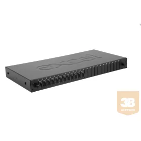   Optikai patch panel 1U MM SC duplex 12 port, 12 SC duplex toldóval töltve (200-407) EXCEL