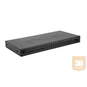   Optikai patch panel 1U MM LC duplex 24 port, 8 LC duplex toldóval töltve (200-462) EXCEL