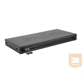   Optikai patch panel 1U MM LC duplex 24 port, 12 LC duplex toldóval töltve (200-464) EXCEL