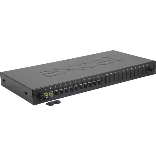 Opt.patch panel LC 12 duplex toldóval MM, 24 portos (200-464) EXCEL