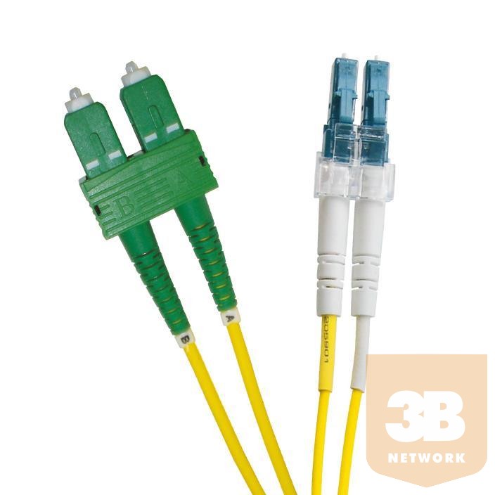 Optikai duplex patch kábel SC/APC-LC/UPC 9/125 OS2 2m-YELLOW
