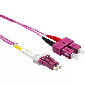   Opt.duplex patch kábel LC-SC 50/125 OM4 1m VIOLET (204-334) EXCEL