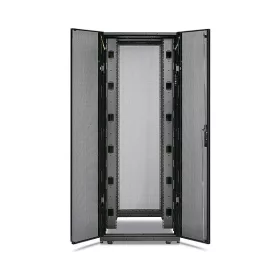   APC AR3350 42U magas, max: 1022 kg 750 mm széles, 1200 mm mély NetShelter SX típusú rackszekrény, fekete oldallal