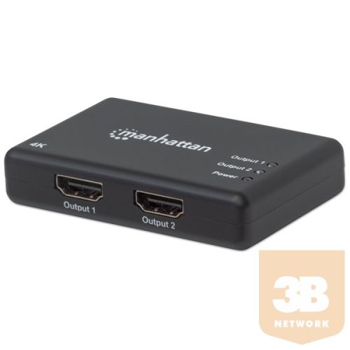 Manhattan HDMI splitter - HDMI to HDMI (2 portos 4K@30Hz, AC powered)