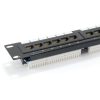 Equip Patch Panel - 208015 (12 port, Cat.5e, 1U, árnyékolatlan, fekete)