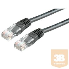 KAB Roline UTP Cat5e kábel - Fekete - 0.5m