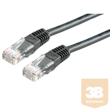 KAB Roline UTP Cat5e kábel - Fekete - 1m