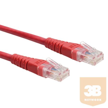 KAB Roline UTP Cat6 patch kábel - Piros - 0,3m