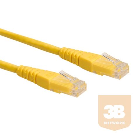 KAB Roline UTP Cat6 patch kábel - Sárga - 0,3m