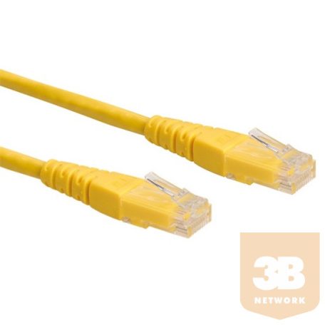 KAB Roline UTP Cat6 patch kábel - Sárga - 0.5m