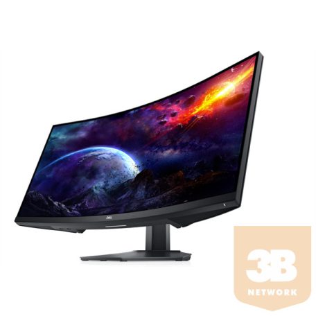 DELL LCD Monitor 34" S3422DWG, 3440x1440, 21:9, 3000:1, 400cd, 2ms, HDMI, Display Port, USB, fekete