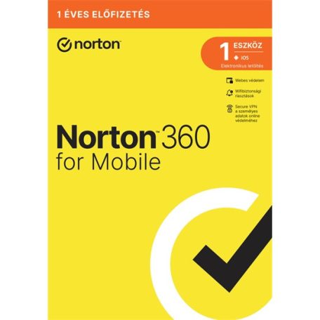 SW Norton 360 Mobile - HU 1 felhasználó, 1 eszköz/1 év, dobozos