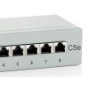 Equip Patch Panel - 227308 (8 port, Cat.5e, 1U, árnyékolt, szürke)