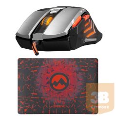   Rampage Egér Gamer és egér pad - SGM-X7 PRO (7200DPI, 7 gomb, harisnyázott kábel, fekete)