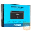 Everest HDD Dokkoló - HD3-530 (2,5"/3,5" HDD USB-A 3.0, Max.: 8TB, szürke)