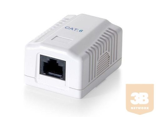 Equip fali aljzat, cat.6, 1x RJ45, fehér