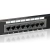 Equip Patch panel - 235316 (16 port, Cat5e, 1U, árnyékolatlan, fekete)