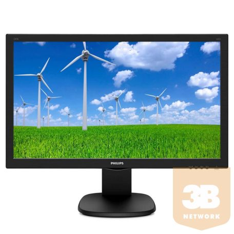 Monitor Philips 243S5LJMB, 24inch FullHD, panel TN, DVI/D-Sub/HDMI/DP, speakers