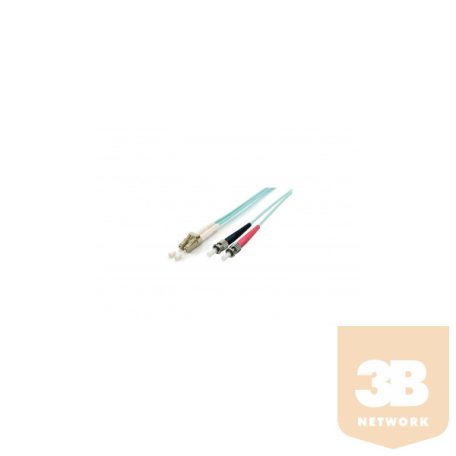 Equip Optikai Kábel - 255212 (OM3, LC/ST, 50/125µ, LSOH, türkiz, 2m)