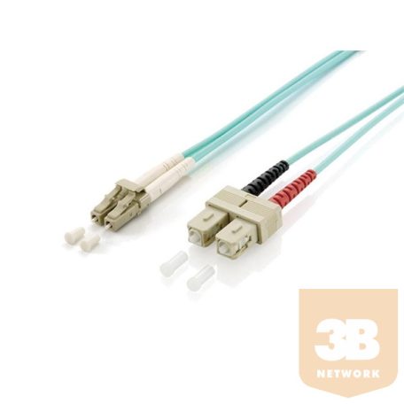 Equip Optikai Kábel - 255312 (OM3, LC/SC, 50/125µ, LSOH, türkiz, 2m)