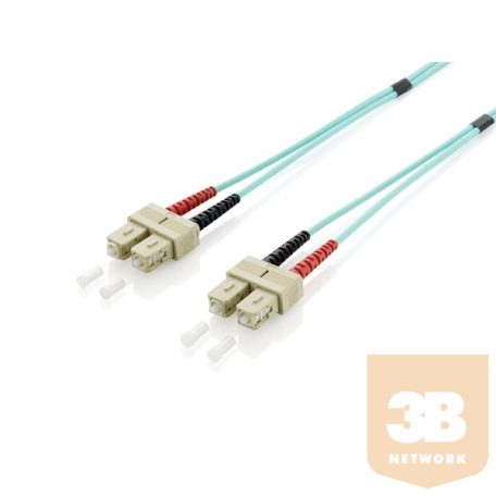 Equip Optikai Kábel - 255322 (OM3, SC/SC, 50/125µ, LSOH, türkiz, 2m)