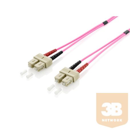 Equip Optikai Kábel - 255522 (OM4, SC/SC, 50/125µ, LSOH, lila, 2m)