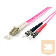   Equip Optikai Kábel - 255541 (OM4, LC/ST, 50/125µ, LSOH, lila, 1m)