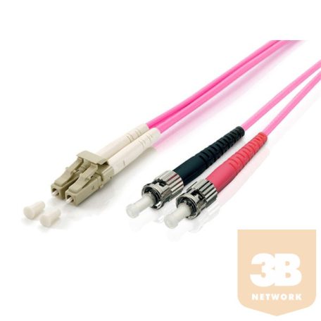 Equip Optikai Kábel - 255543 (OM4, LC/ST, 50/125µ, LSOH, lila, 3m)