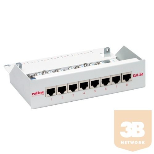 LAN Roline STP Cat5e 8Port patch panel - Szürke