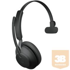   JABRA Fejhallgató - Evolve2 65 MS Stereo Bluetooth Vezeték Nélküli, Mikrofon + Töltő állomás