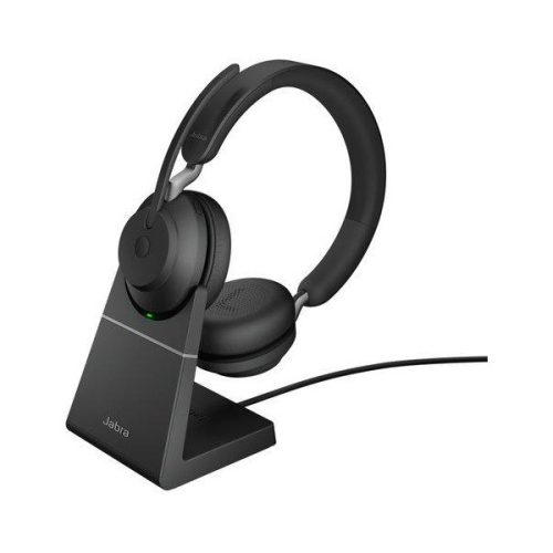 JABRA Fejhallgató - Evolve2 65 UC USB-C Bluetooth Vezeték Nélküli, Mikrofon + Töltő állomás