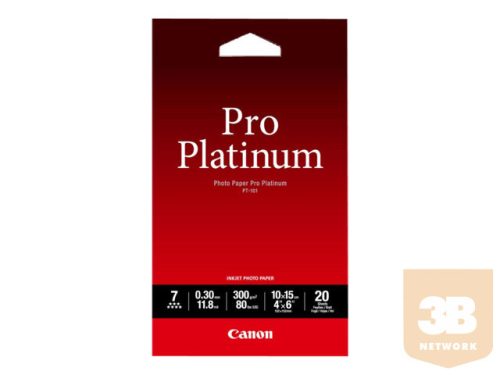 CANON PT-101 pro platinum photo paper inkjet 300g/m2 4x6 inch 20 sheets 1-pack