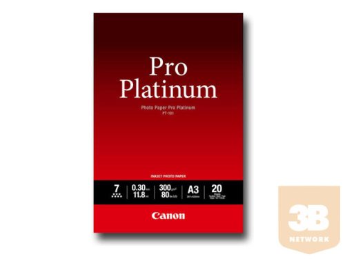 CANON PT-101 pro platinum photo paper 300g/m2 A3 20 sheets 1-pack