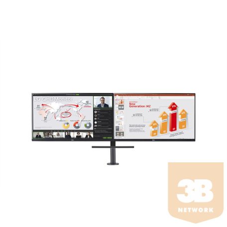 LG monitor 27QP88DP, 27" méretű QHD IPS Ergo monitor USB Type-C™ csatlakozóval és Daisy Chain kapcsolási lehetőséggel