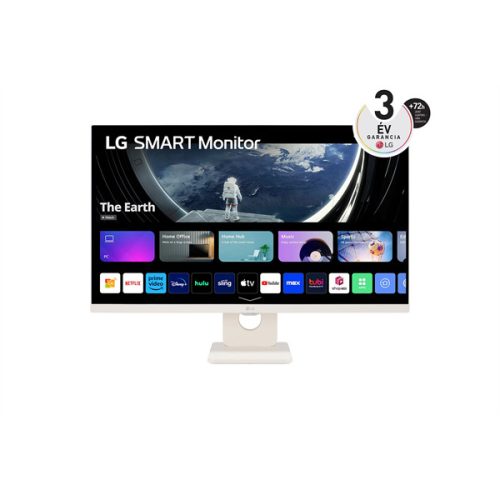 LG Smart IPS monitor 27" 27SR50F-W, 1920x1080, 16:9, 250cd/m2, 14ms, 2xHDMI/2xUSB/Bluetooth/AirPlay, hangszóró