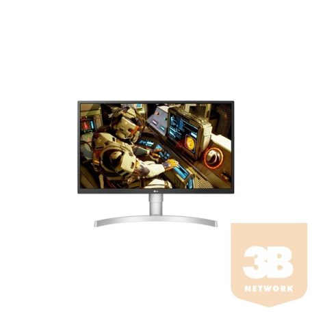 LG UHD Monitor 27" - 27UL550-W 3840x2160, 16:9, 300 cd/m2, 5ms, HDMIx2, DisplayPort, hangszóró, HDR10