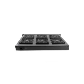 EXCEL Ventilátor 1U 6egység+kapcsoló 19"-os fekete