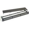 EXCEL Patch Panel Cat.6 FTP 24 portos 1U, fekete