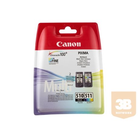 CANON PG-510 / CL-511 ink cartridge black and colour multipack blister with security