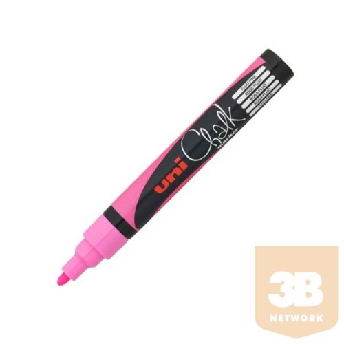 UNI Chalk Marker Pen PWE-5M Medium Bullet Tip - Fluorescent Pink