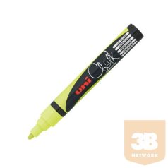   UNI Chalk Marker Pen PWE-5M Medium Bullet Tip - Fluorescent Yellow