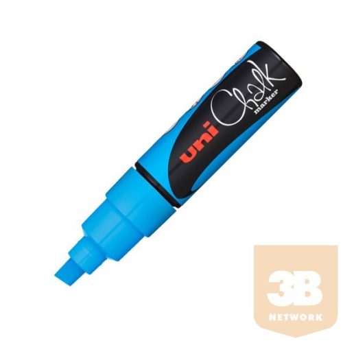 UNI Chalk Marker Pen PWE-8K Broad Chisel Tip - Light Blue