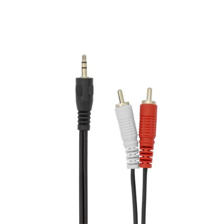 SBOX Kábel, AUDIO CABLE 3.5 mm Male -> 2 X RCA Male, 2 m