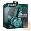 MAXELL headset fejhallgató, METALZ, jade