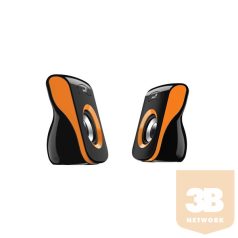   Genius Hangfal - SP-Q180 (2.0, 3.5mm Jack, USB-s Tápellátás, 3W, Fekete/Narancs)